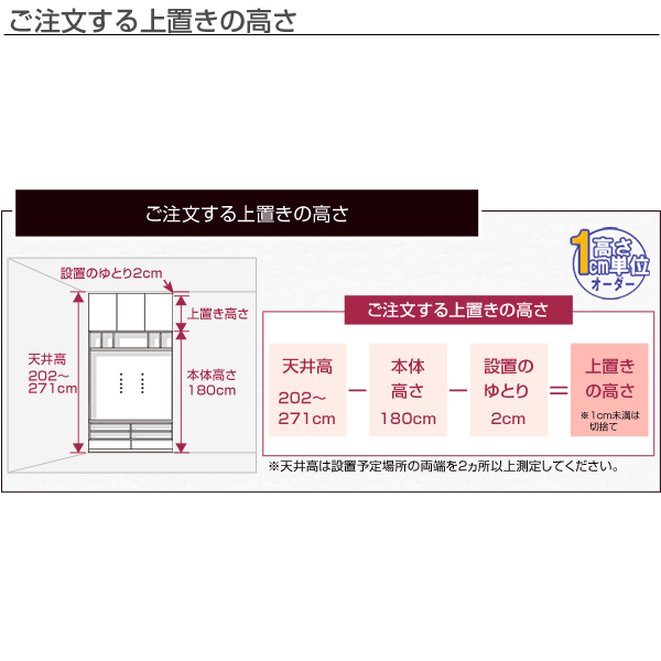 [幅60cm]壁面収納 MG3 シルキーホワイト 上置き 幅60cm 高さ60-89cm 奥行47cm D47 UW60-H60-89 MGver.3 ・7704481